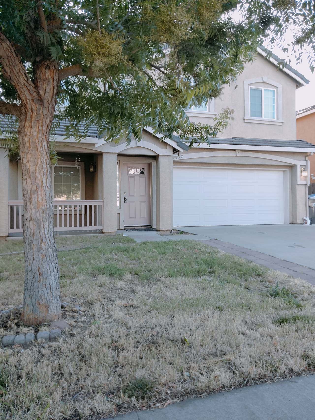Exterior of 4437 Giselle Lane, a single family rental home in Stockton, CA